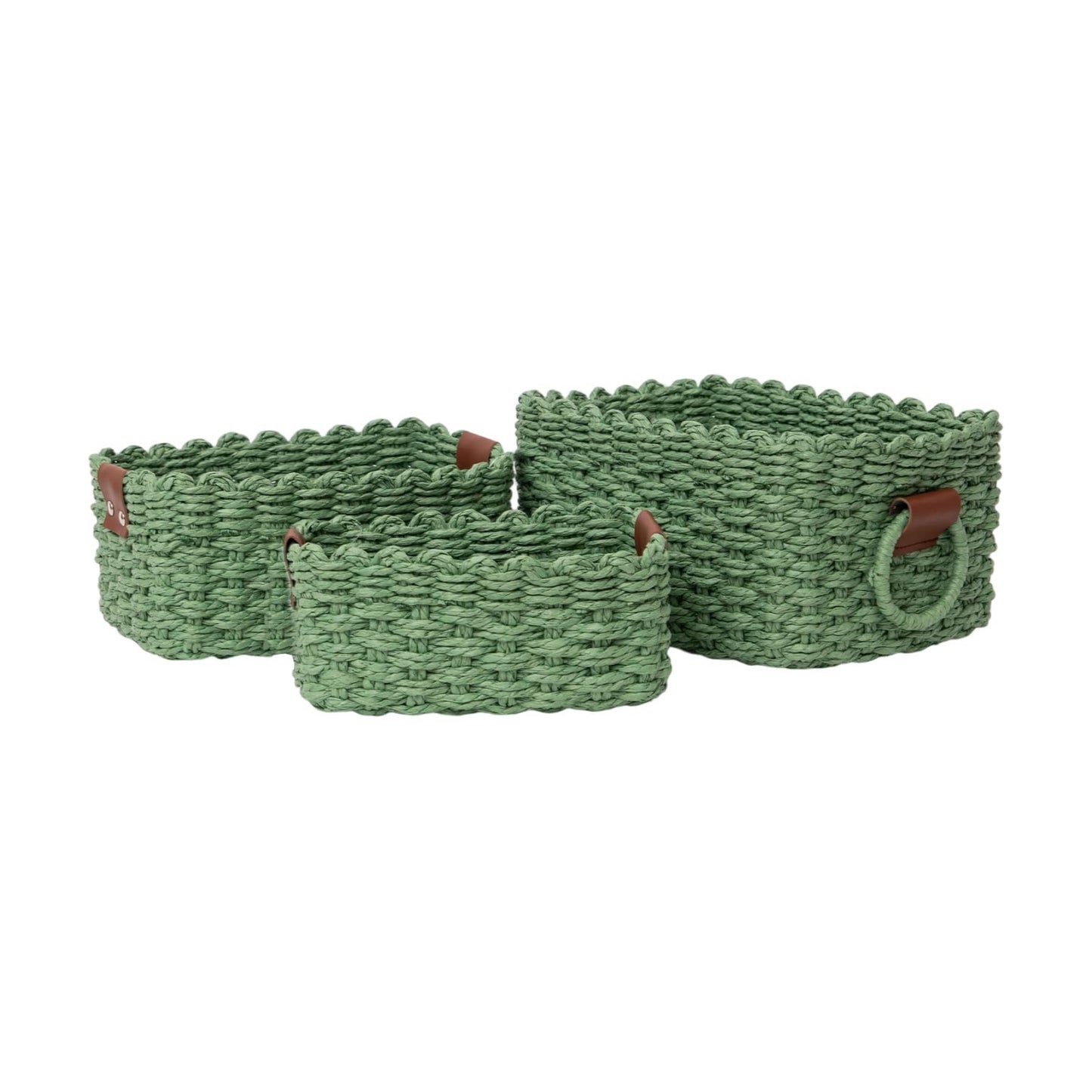 woven Storage basket / Dark Green