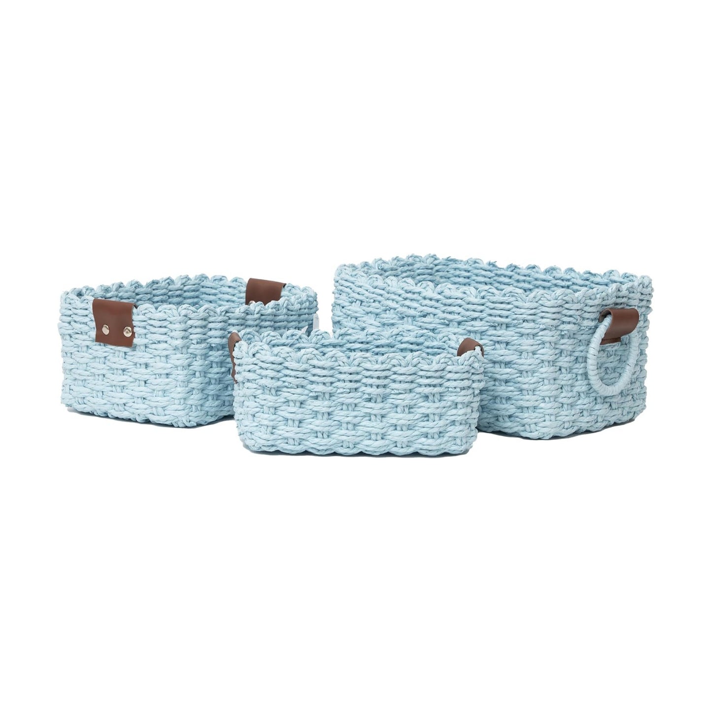woven Storage basket / Sky-blue