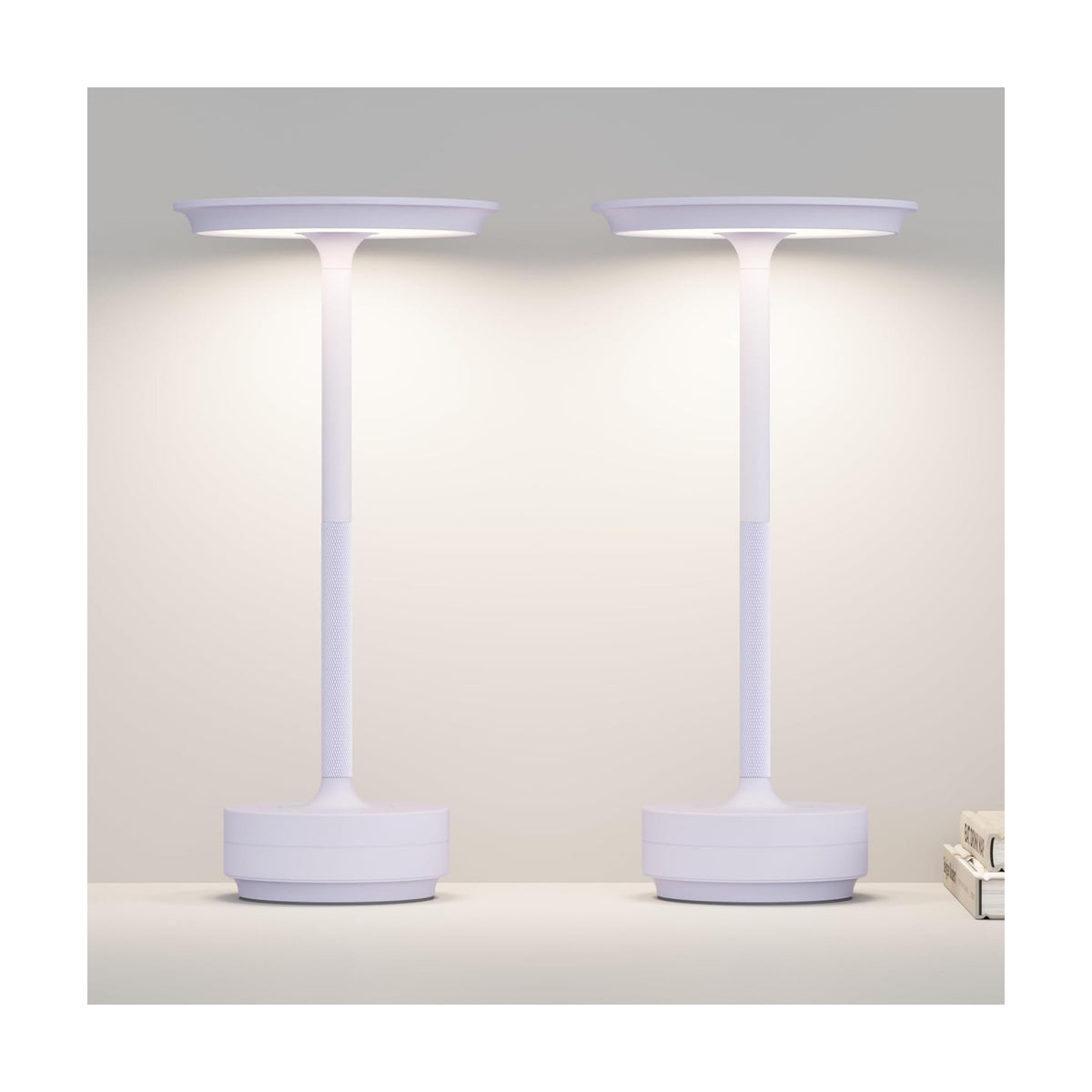 LED Rechargeable Cordless Table Lamp 2P Light Portable Lights | | Battery Operated 3 Levels Brightness IP54 Waterproof