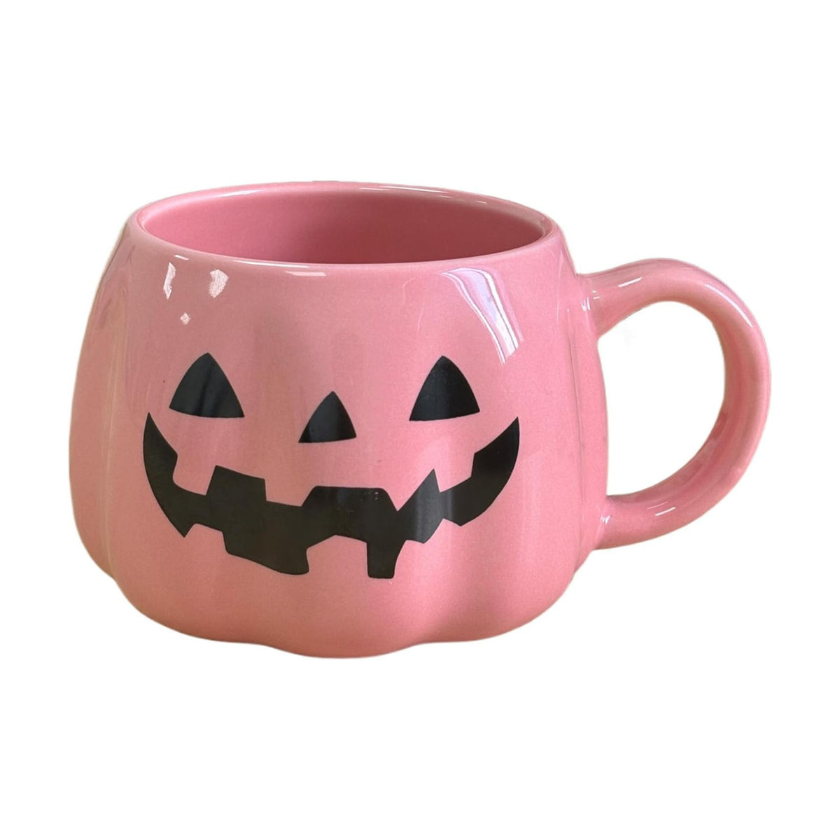 HS&ROXIN Halloween Mug Novelty Pumpkin Mug 3D Cute Ceramic Pink Cup Halloween Coffee Cup Spooky Fall Decor and Christmas Birthdays Perfect Gifts for Kids and Adults Men Women (Pink)
