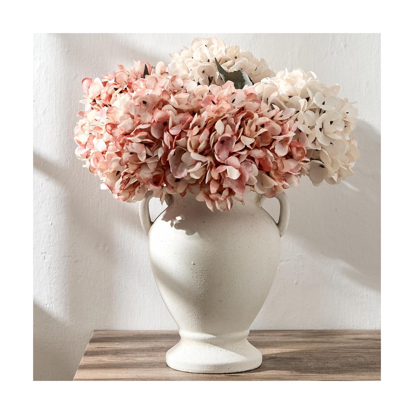 Farmhouse Terracotta Vase / White- 8.46 / 8.46 Inch