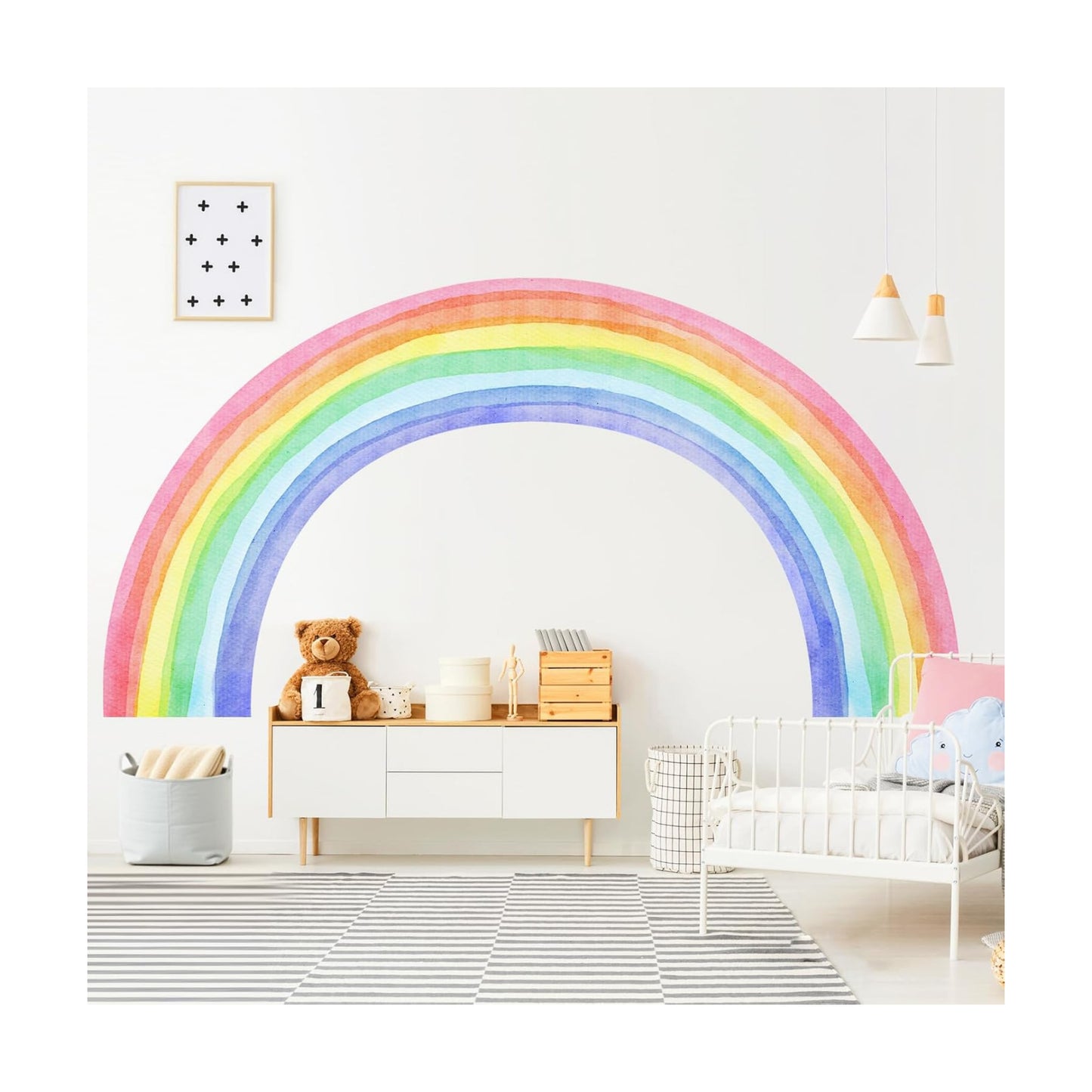 Large Rainbow Wall Stickers / Full Rainbow / 83 x 43
