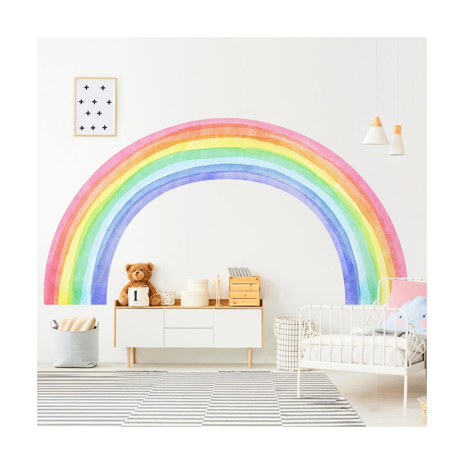 Large Rainbow Wall Stickers / Full Rainbow / 83 x 43