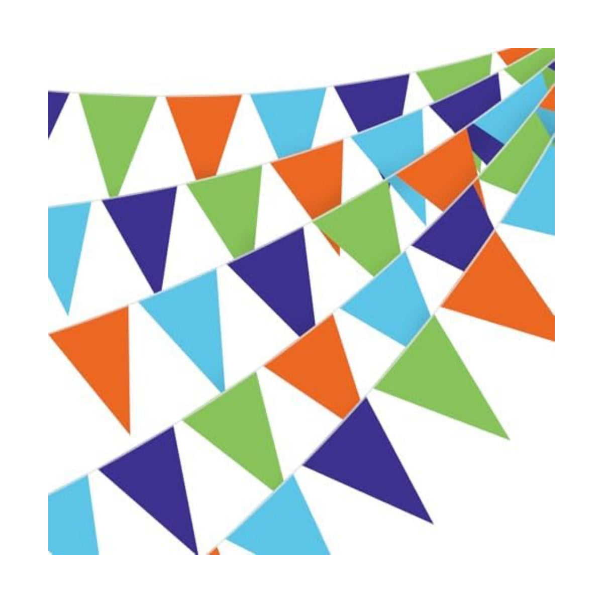 Jetec 5 Pcs 49Ft Blue Green Orange Purple Banner, Mystery Theme Party Decor
