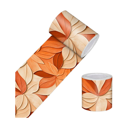 Wallpaper Border Peel and Stick Wall Border Autumn Leaf Wallpaper / Autumn Leaf Pattern / 4 x 196