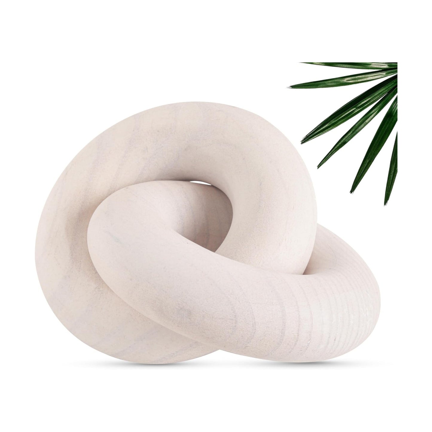 Pine Wood Knot Sculpture / White