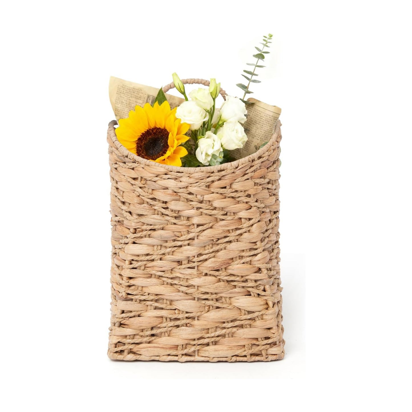 Water Hyacinth Basket for Boho Farmhouse Decor / Bohemian / Natural