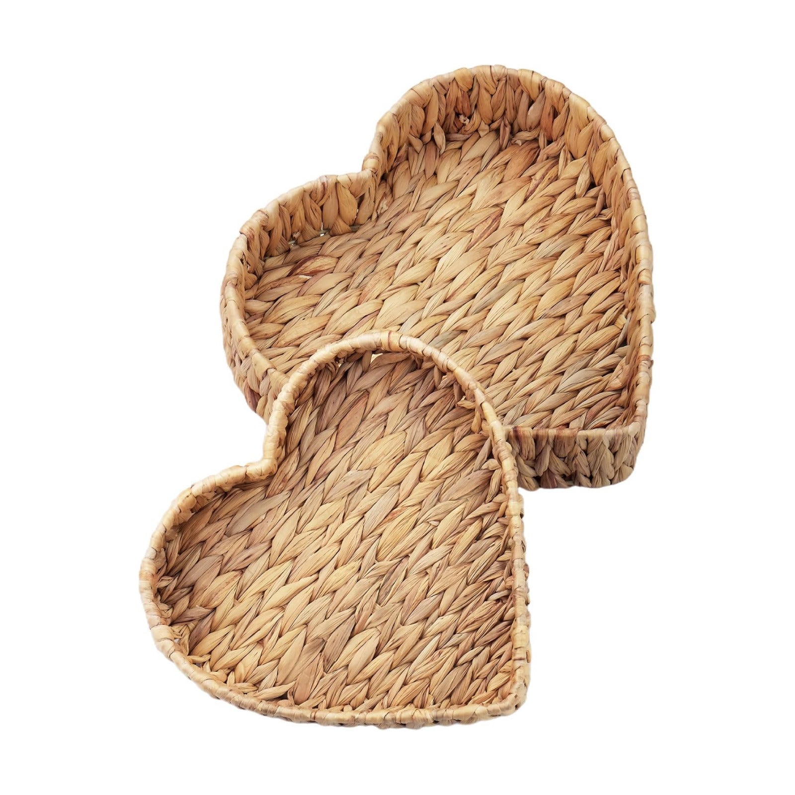 2-Piece Handmade Rattan Nesting Trays for Food