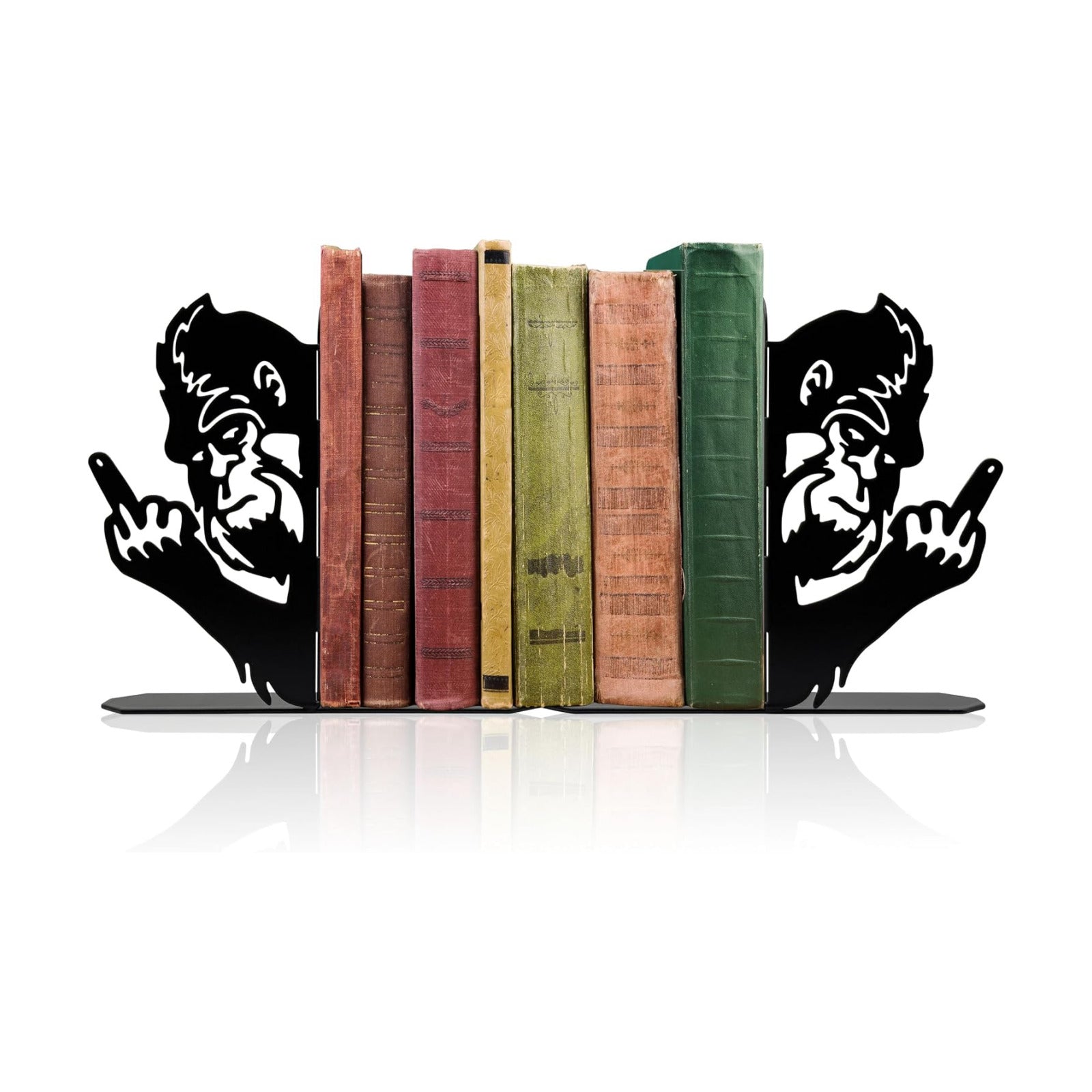 Peeping Bigfoot Metal Bookends Funny Sasquatch Book Ends