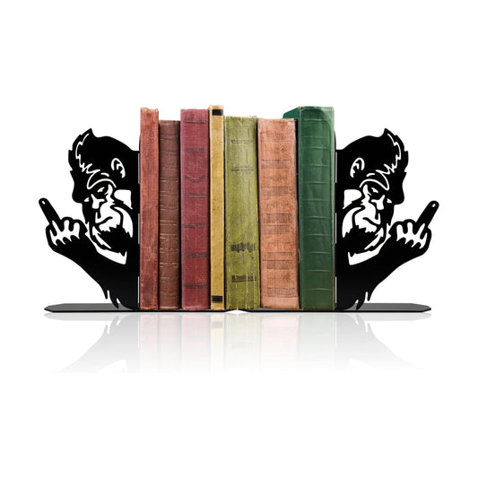 Peeping Bigfoot Metal Bookends Funny Sasquatch Book Ends