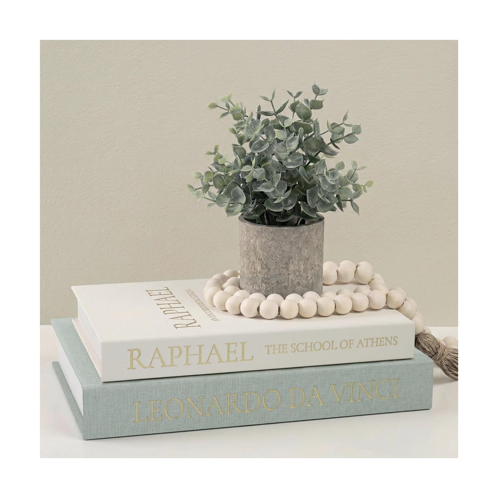 Linen Fake Book Storage Box / Beige-gray