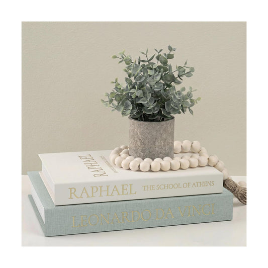Linen Fake Book Storage Box / Beige-gray