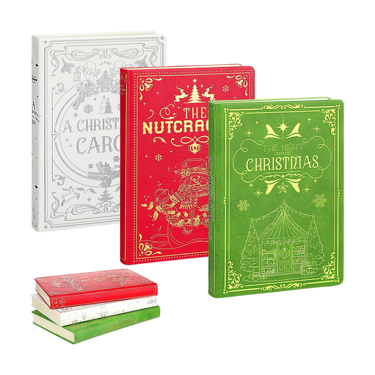 3 Pcs Christmas Coffee Table Books, Decorative Notebook