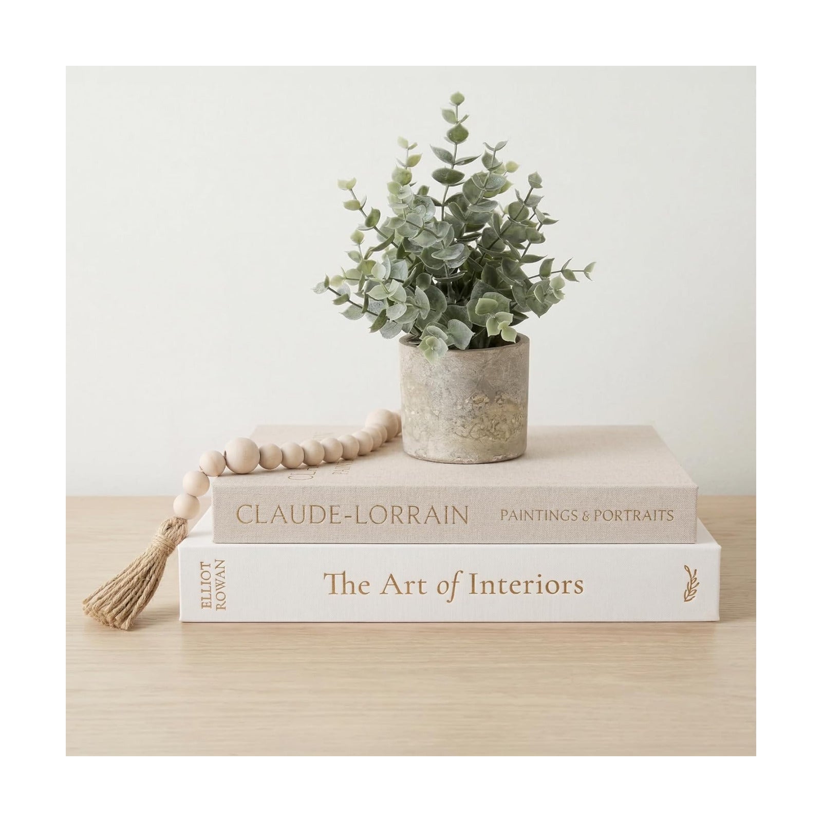 Linen Hardcover Boxes / Linen-white & Beige / Set of 2