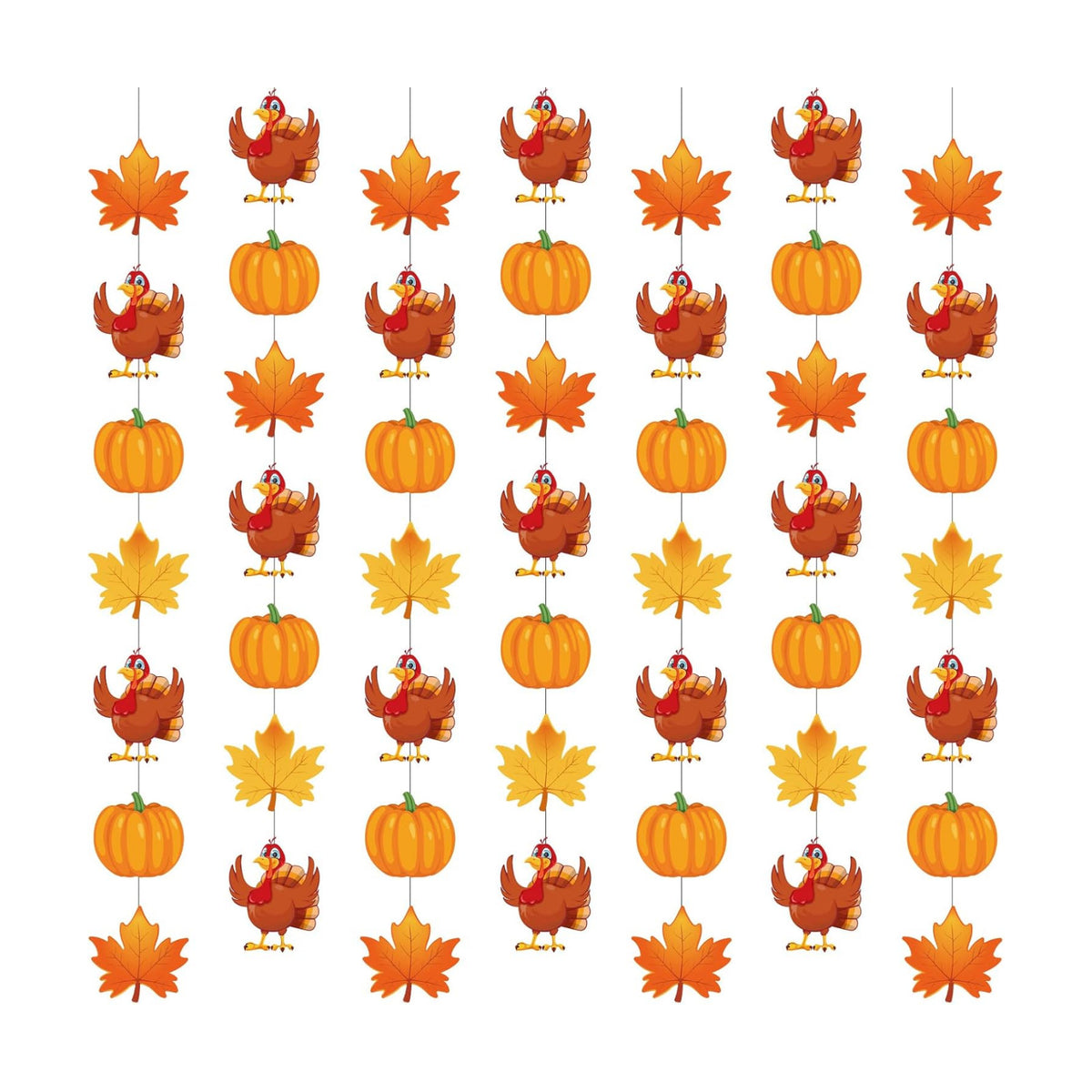 Xinnun Fall Thanksgiving Party Decorations Pumpkin Turkey Banner Garland