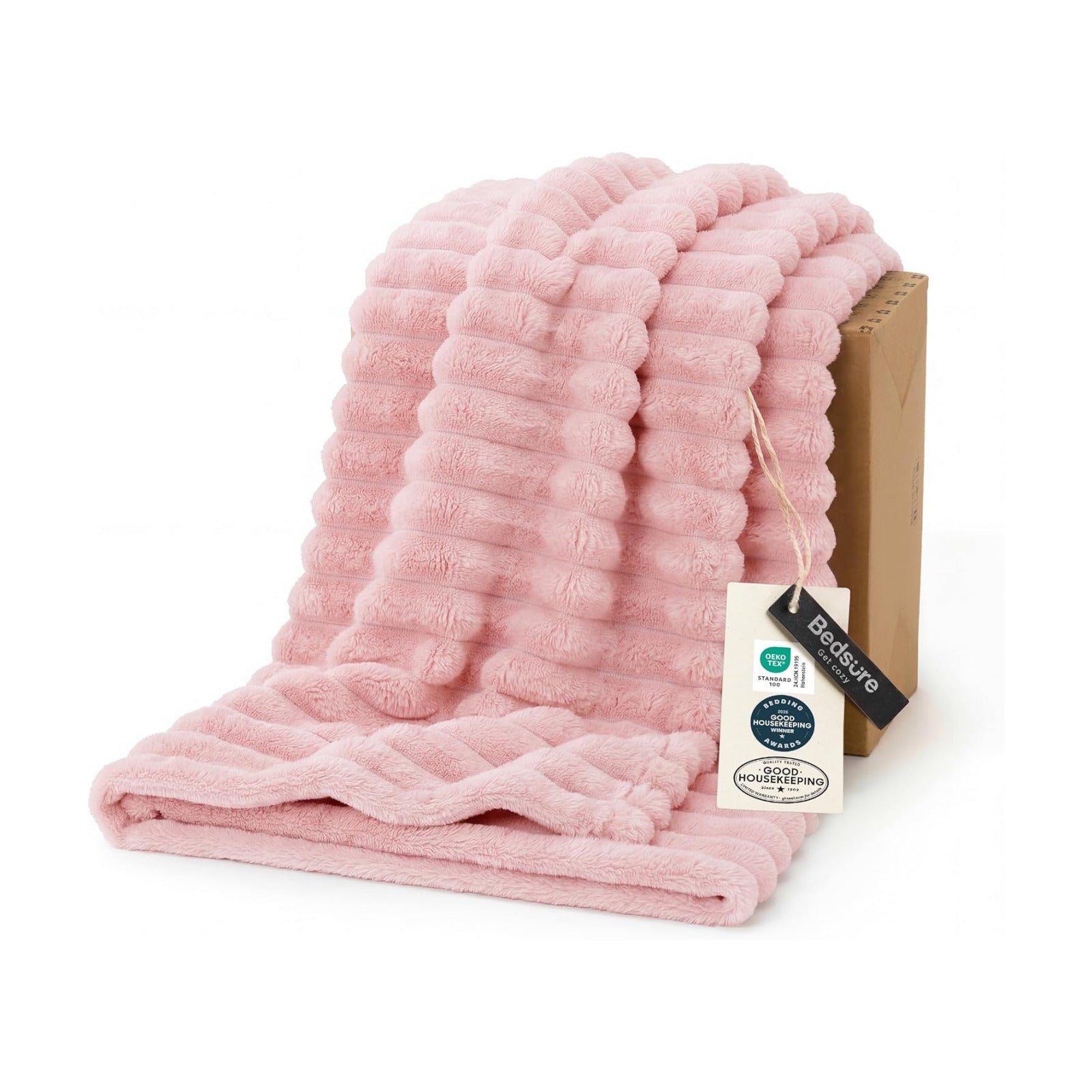 Bedsure Soft Coral Pink Throw Blanket for Couch Decor Gifts 50"x70"