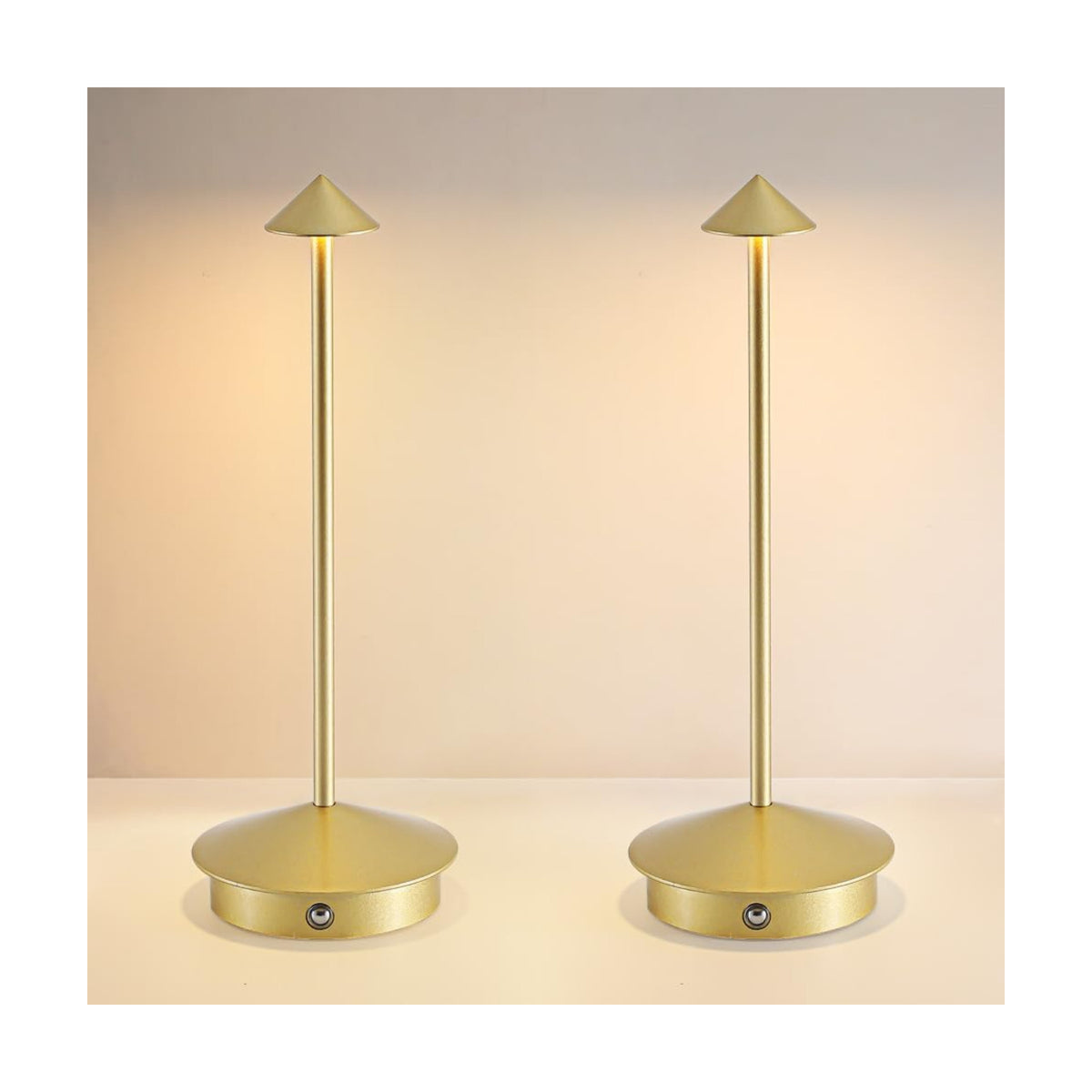 EJQ 2 Pack LED Rechargeable Cordless Table Lamps,Portable Outdoor 5000mAh Battery Operated Table Light Touch Control 3