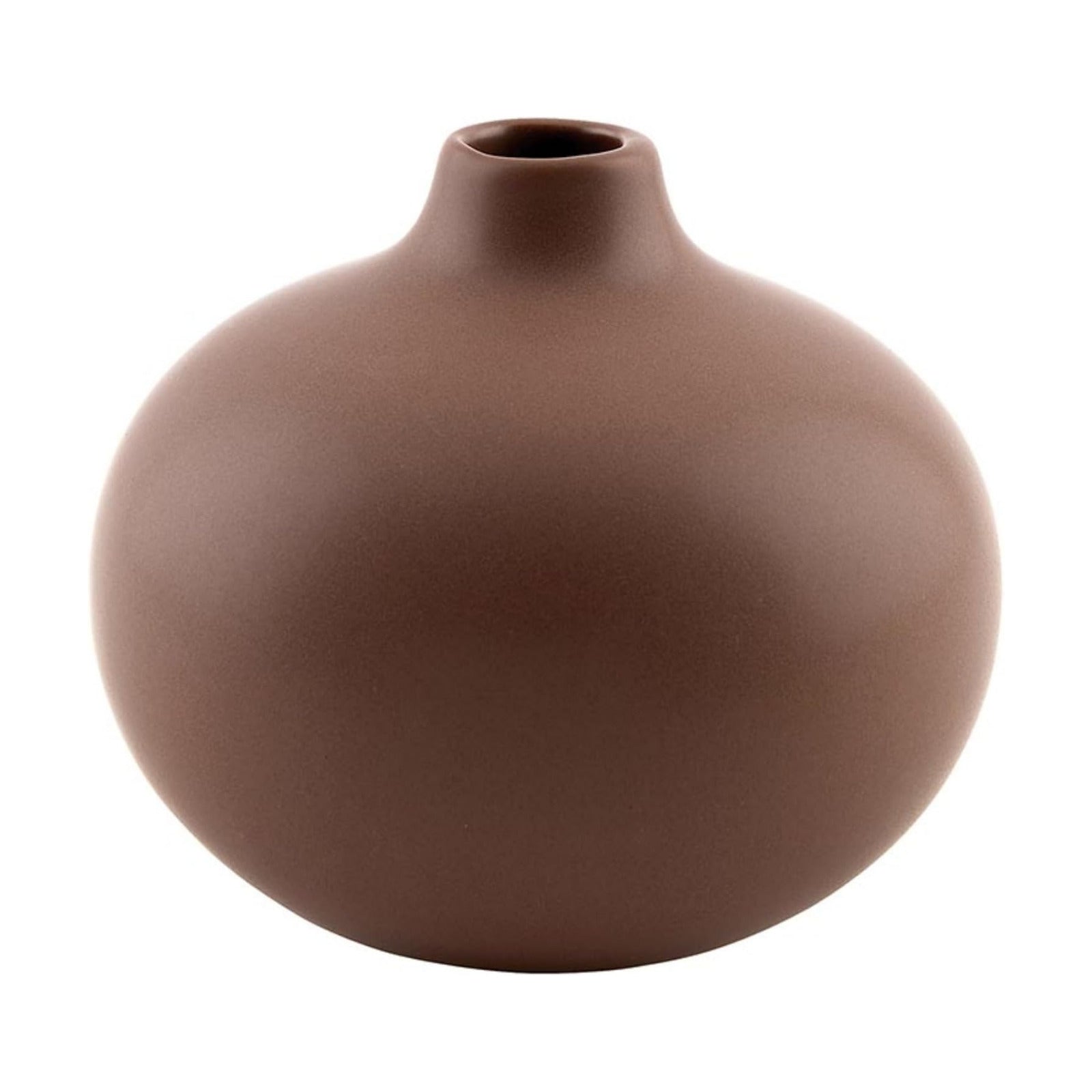 Ceramic Vases for Flowers Modern Minimalist Small Vase / Matte Coffee