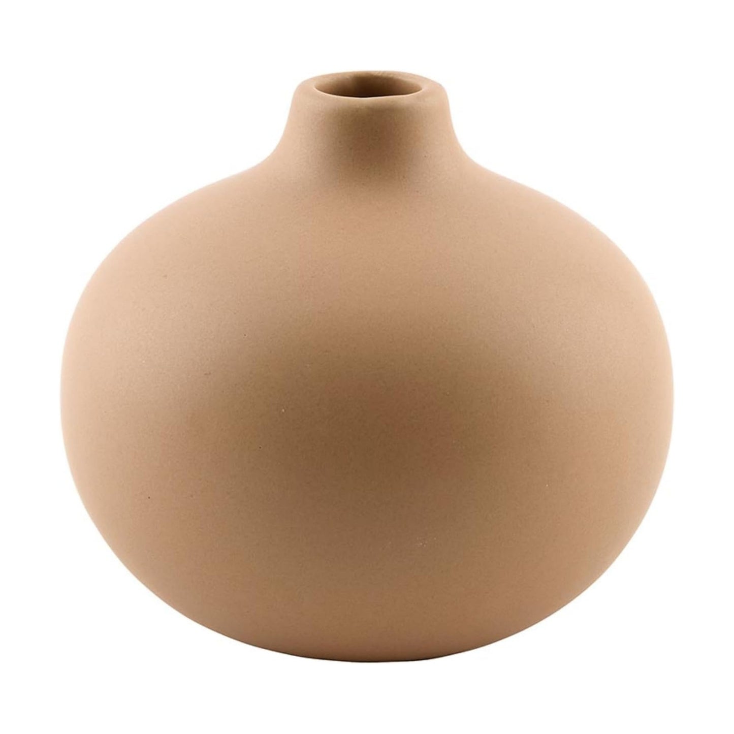 Ceramic Vases for Flowers Modern Minimalist Small Vase / Matte Beige