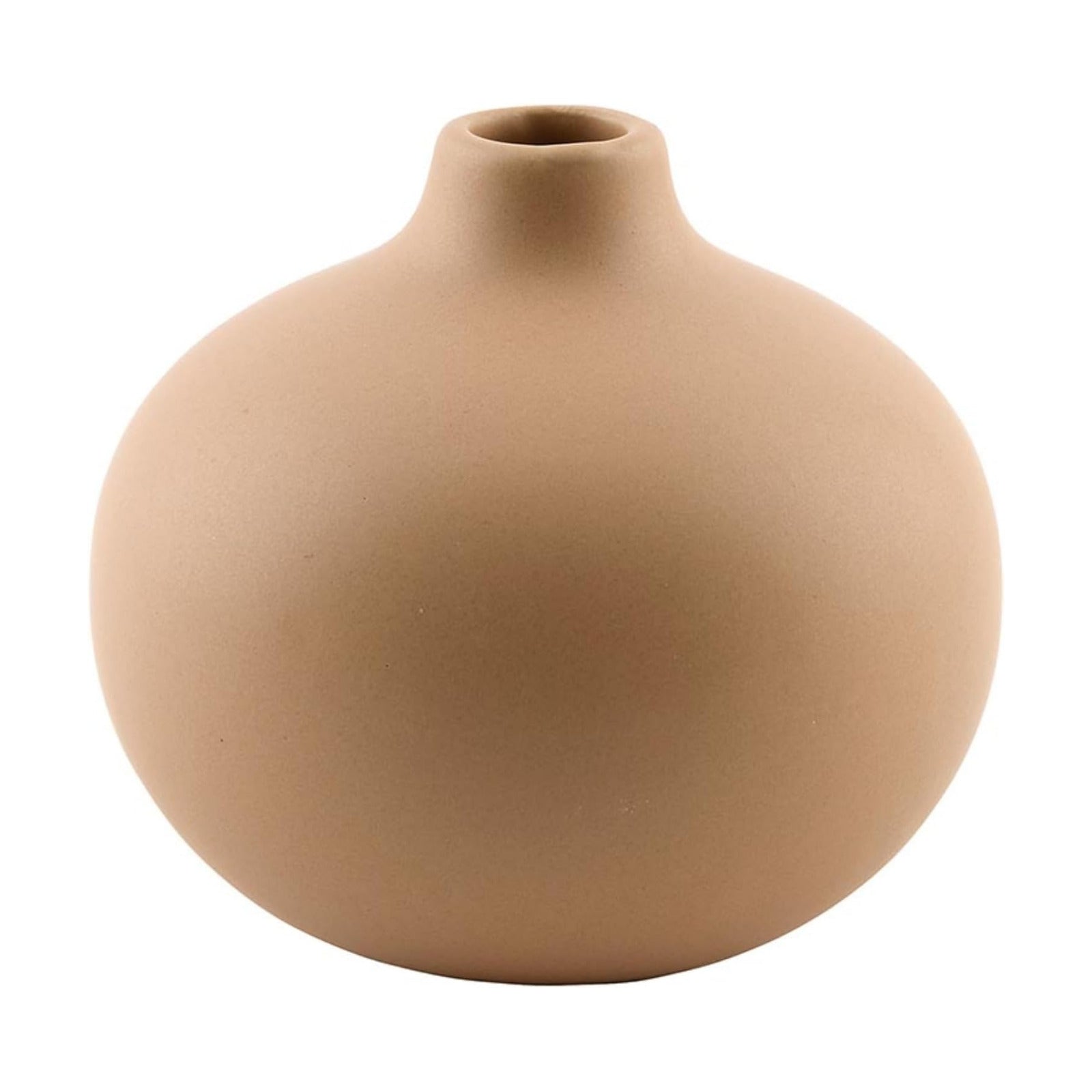 Ceramic Vases for Flowers Modern Minimalist Small Vase / Matte Beige