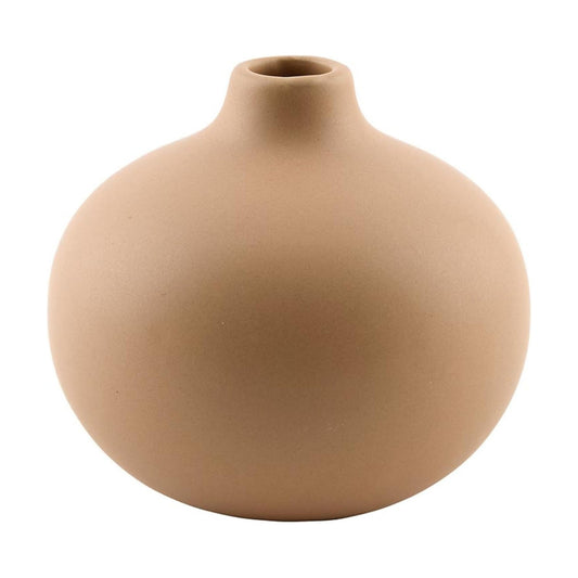 Ceramic Vases for Flowers Modern Minimalist Small Vase / Matte Beige