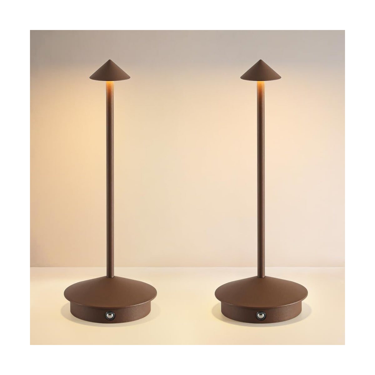 EJQ 2 Pack LED Rechargeable Cordless Table Lamps,Portable Outdoor 5000mAh Battery Operated Table Light Touch Control 3