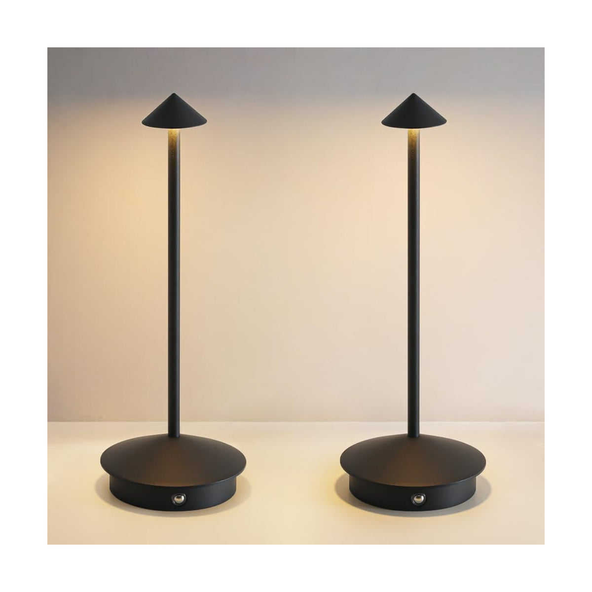 EJQ 2 Pack LED Rechargeable Cordless Table Lamps,Portable Outdoor 5000mAh Battery Operated Table Light Touch Control 3