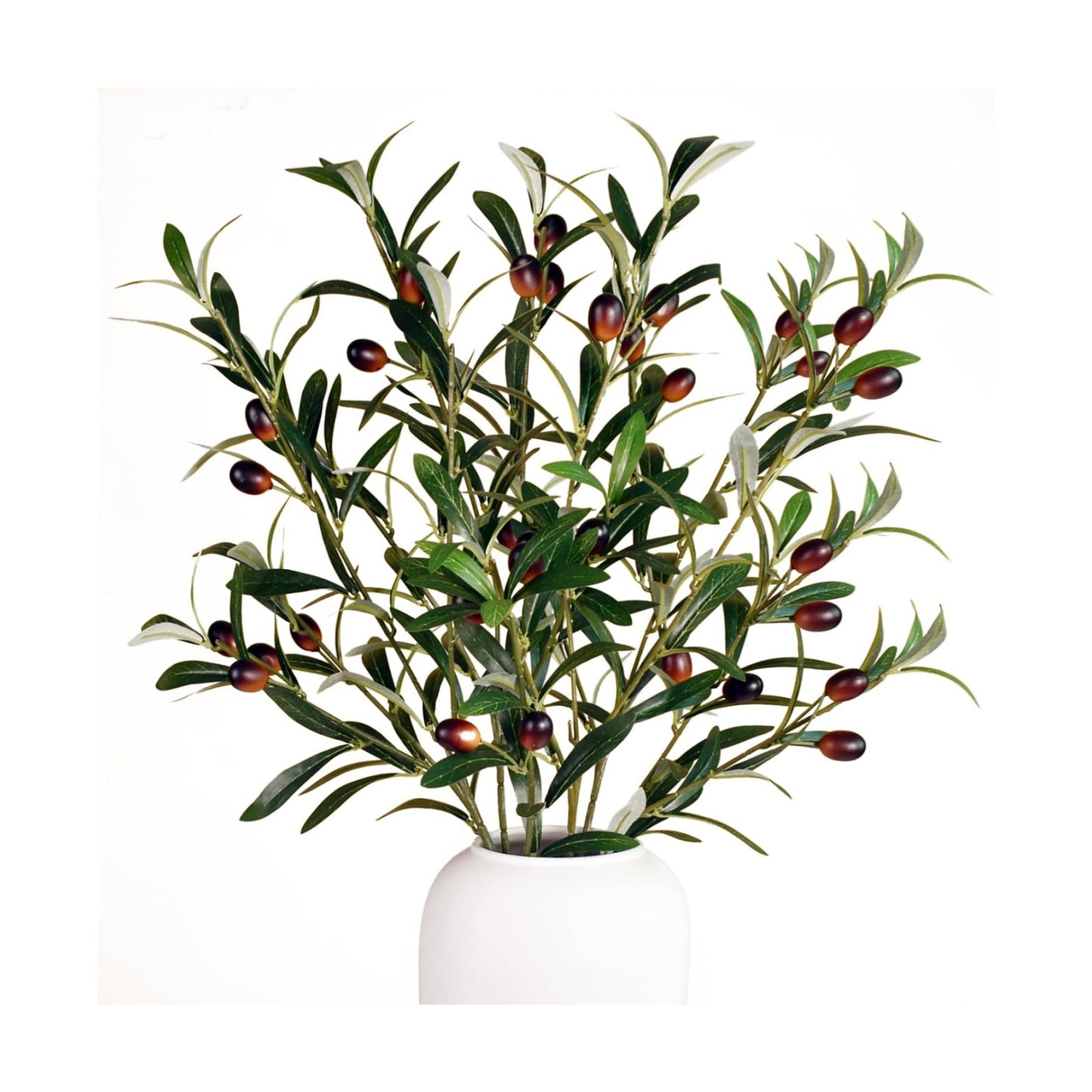 Fake Plants Faux Olive Tree Branches Greenery Stems for Vase Olive Leaf / 31 Inch / Set of 4