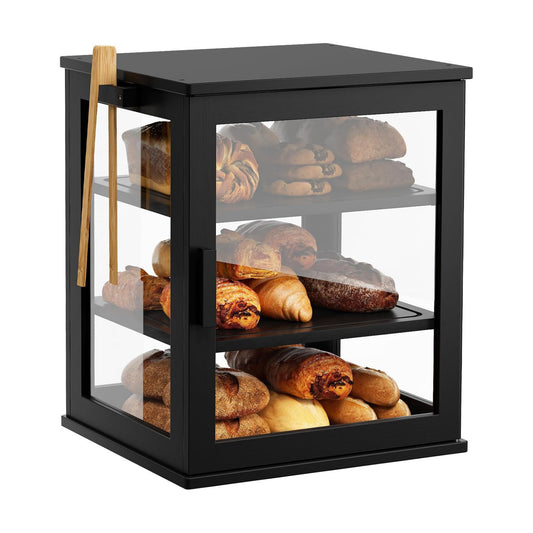 WOWLIVE Bread Box for Kitchen Countertop, 3 Layers Bread Storage Container | Large Bamboo Bread Bin for Homemade Bread