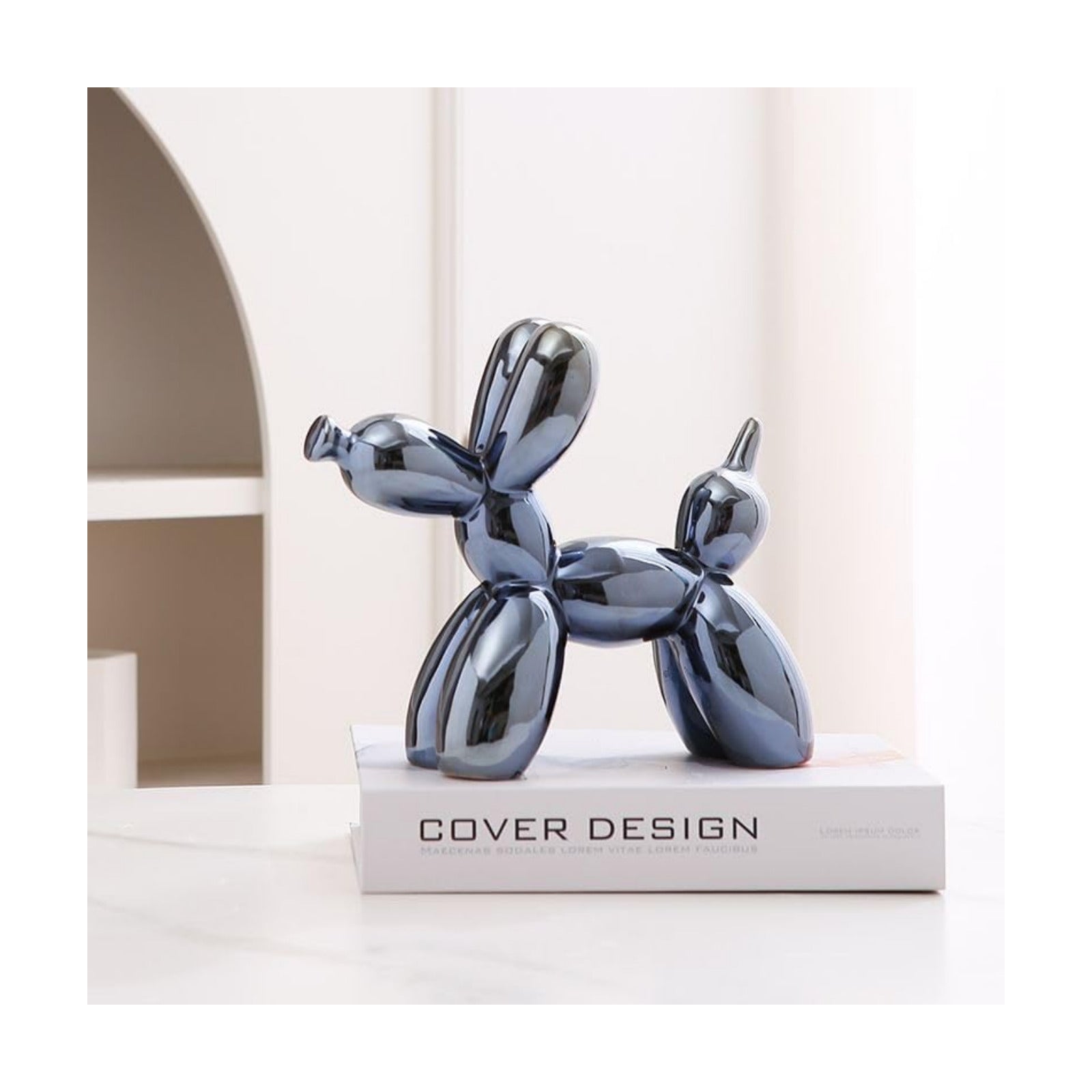 Modern Decorative Balloon Dog Figurine / Blue1 / 4 Inch / Set of 4