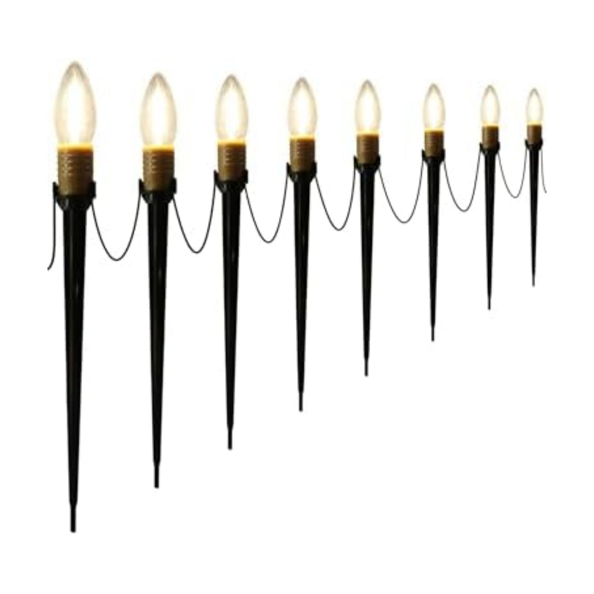 38.5FT Christmas Pathway Lights Outdoor, 25PK LED C26 Yard Stake Lights