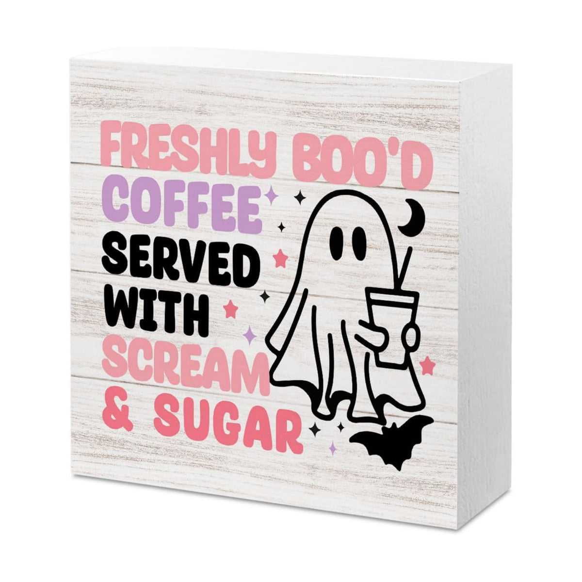 Halloween Ghost Coffee Sign Decor Decorations