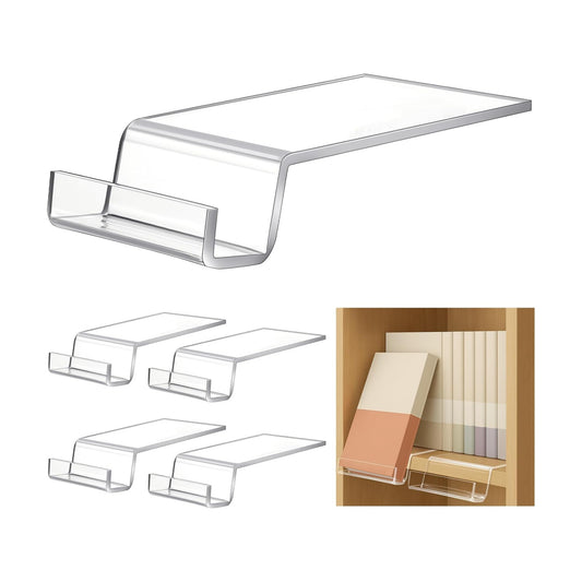 Acrylic Book Stand for Display Bookcase Bookshelf Display Holder Easel Collector / Clear / Set of 4
