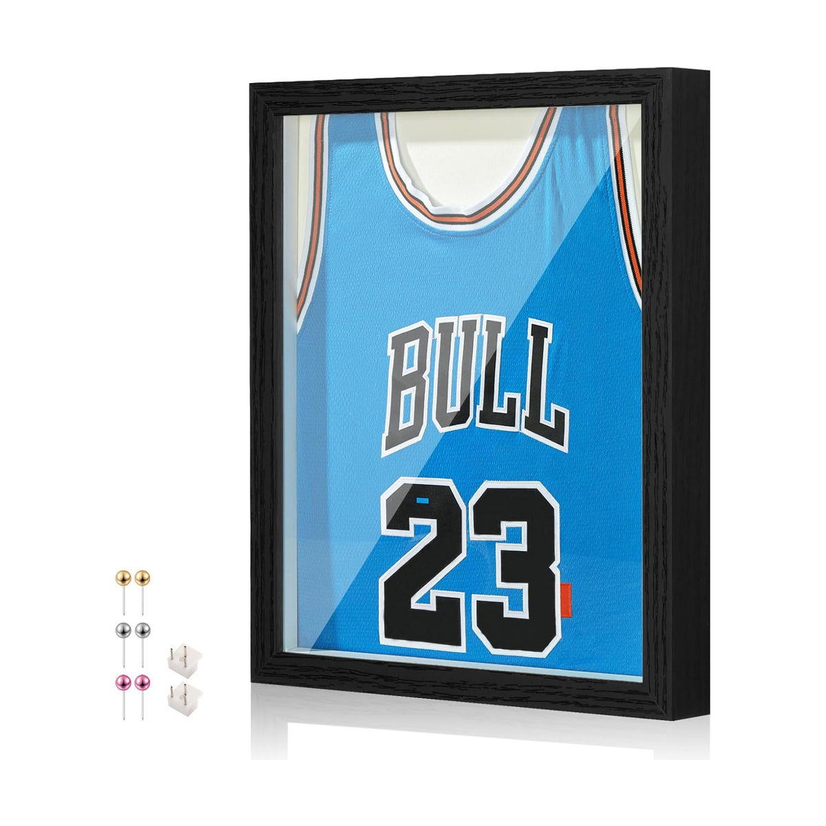 16x20 Large Shadow Box Frame with Thickened Acrylic Panel & Pins | With Linen Back, Deep 1.7" Black Shadow Box Display