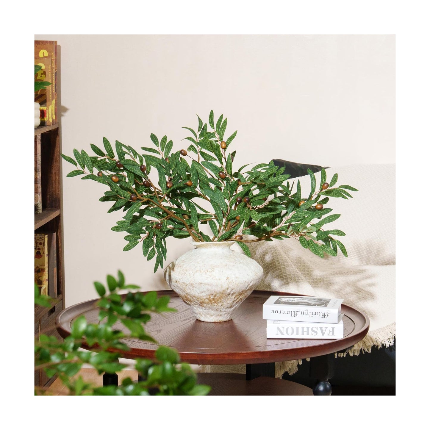 Mediterranean Flowers / 6 Olive Branches / 24"/61 Cm / Set of 6