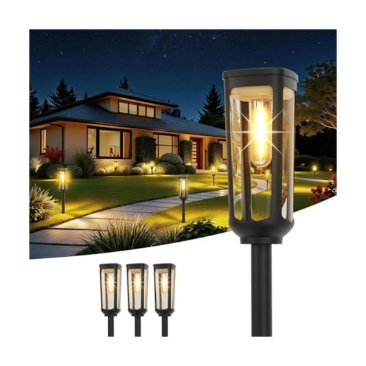 JEJOT Solar Pathway Lights Outdoor Waterproof, 4 Pack Solar Walkway Lights