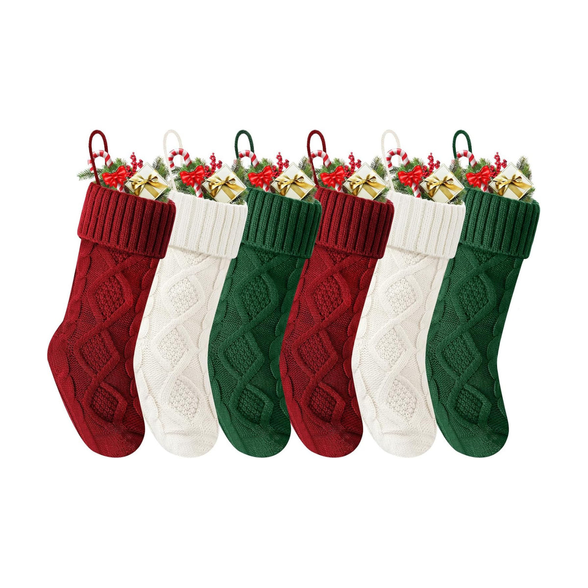 Christmas Stockings 18 Inches,Knitted Socks Christmas Decoration