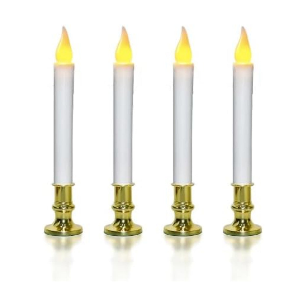 Window Candles Battery Operated with 6H On/18H Off Timer, 4PK
