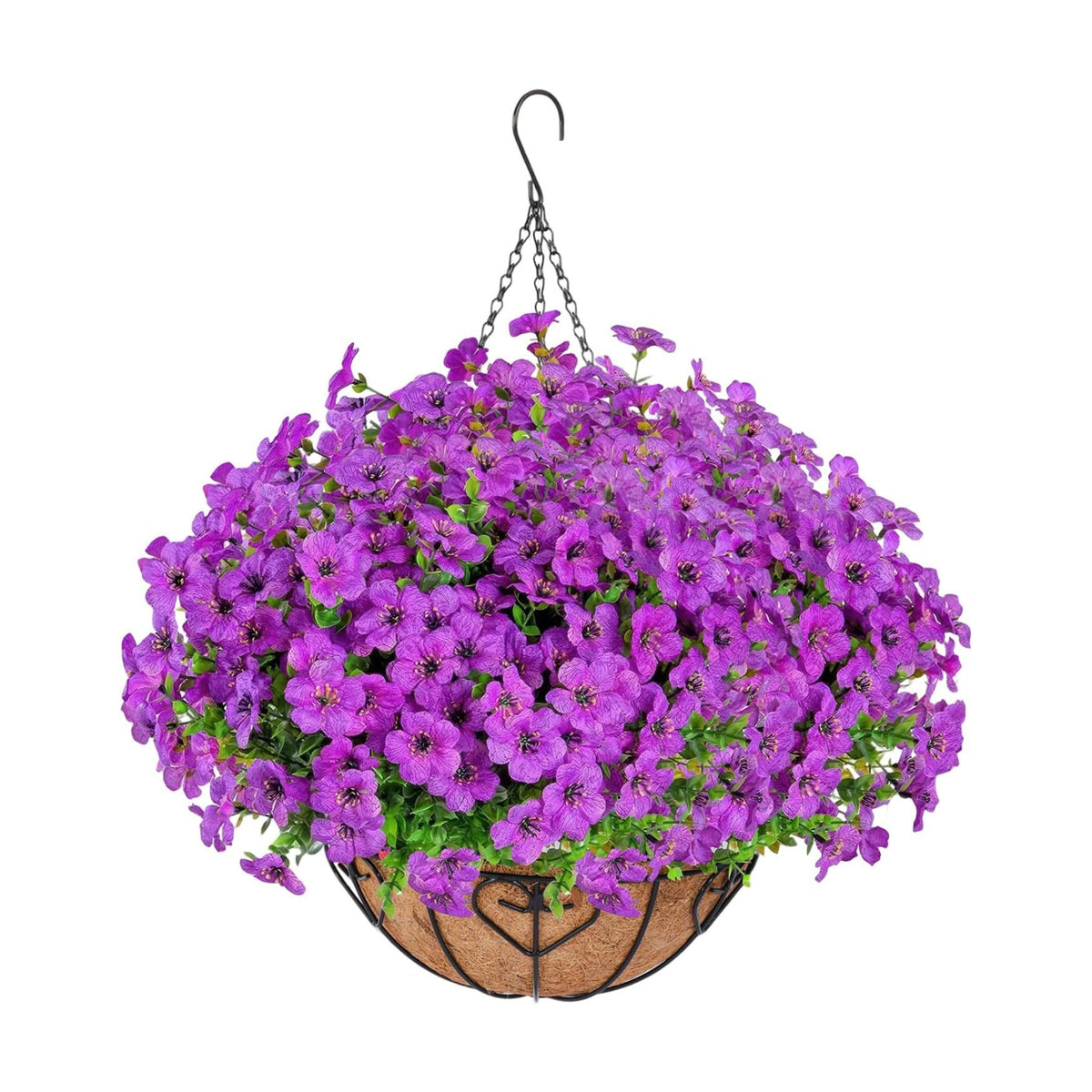 Artificial Hanging Flower for Outdoors(Purple)