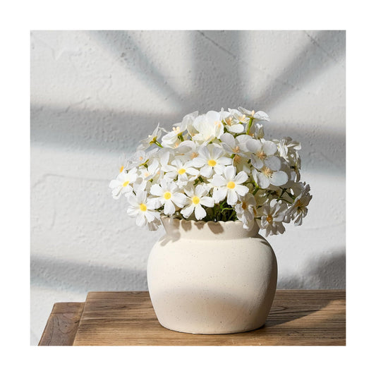 Ceramic Flower Vase / 18967-white / 4.8 Inch
