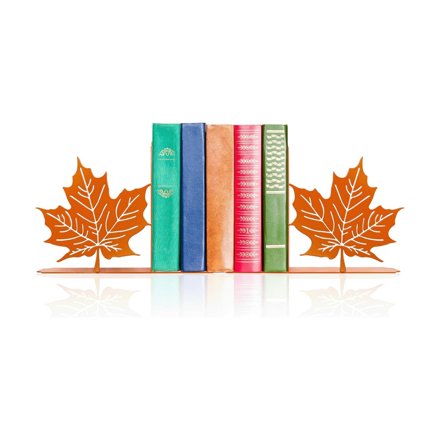 Maple Leaf Decor Bookends Leaves Decor for Fall and Unique Novelty Book Ends for Kids Flower