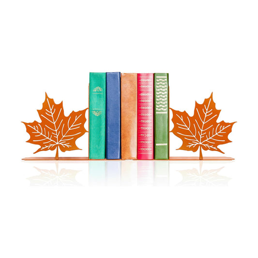 Maple Leaf Decor Bookends Leaves Decor for Fall and Unique Novelty Book Ends for Kids Flower
