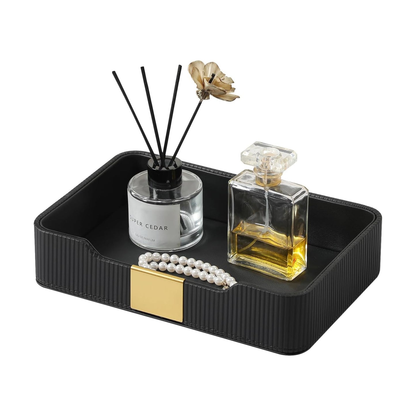 Valet Tray Desktop Storage Organizer / Black
