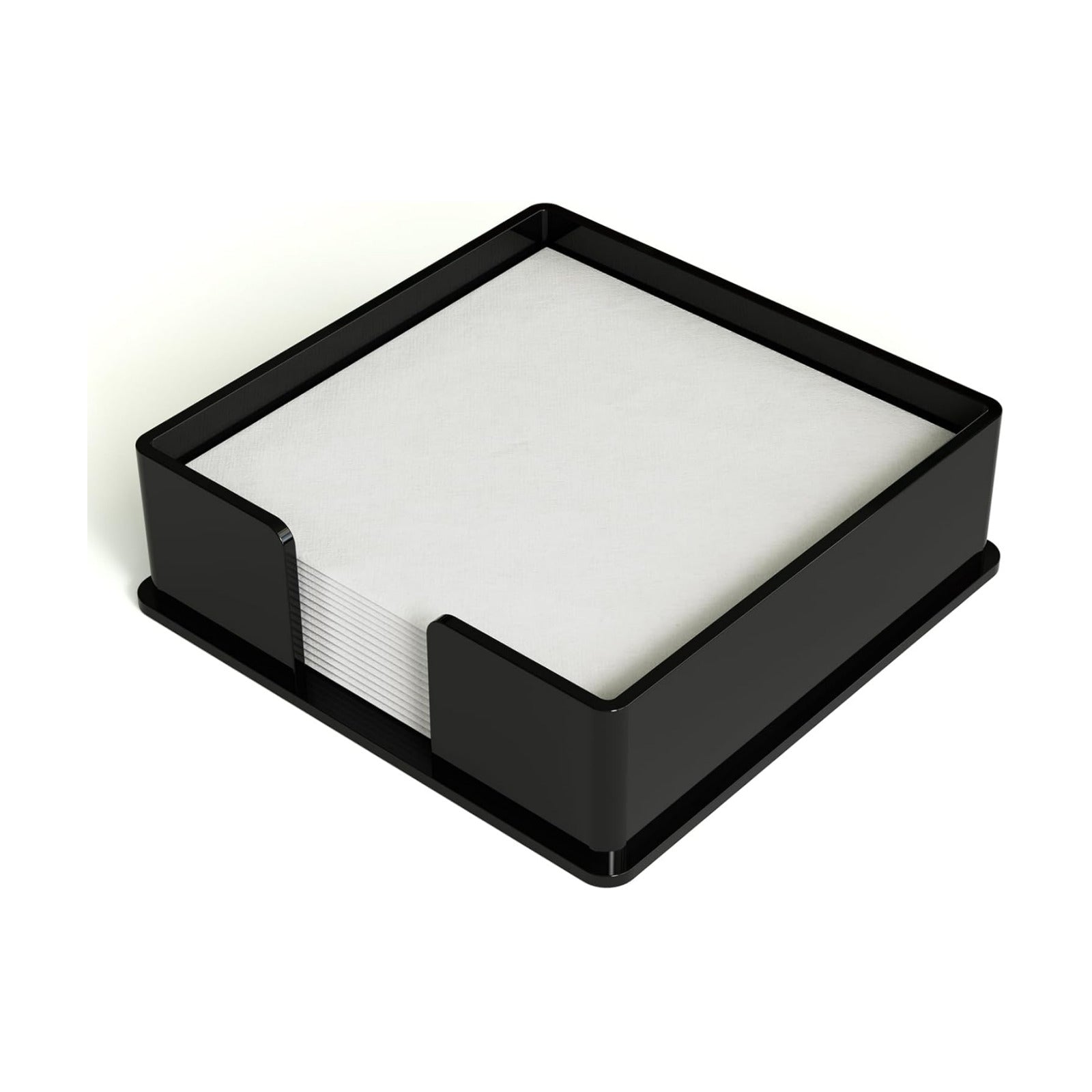 Acrylic Guest Towel Napkin Holder / Black / 7*7*2.4 Inch
