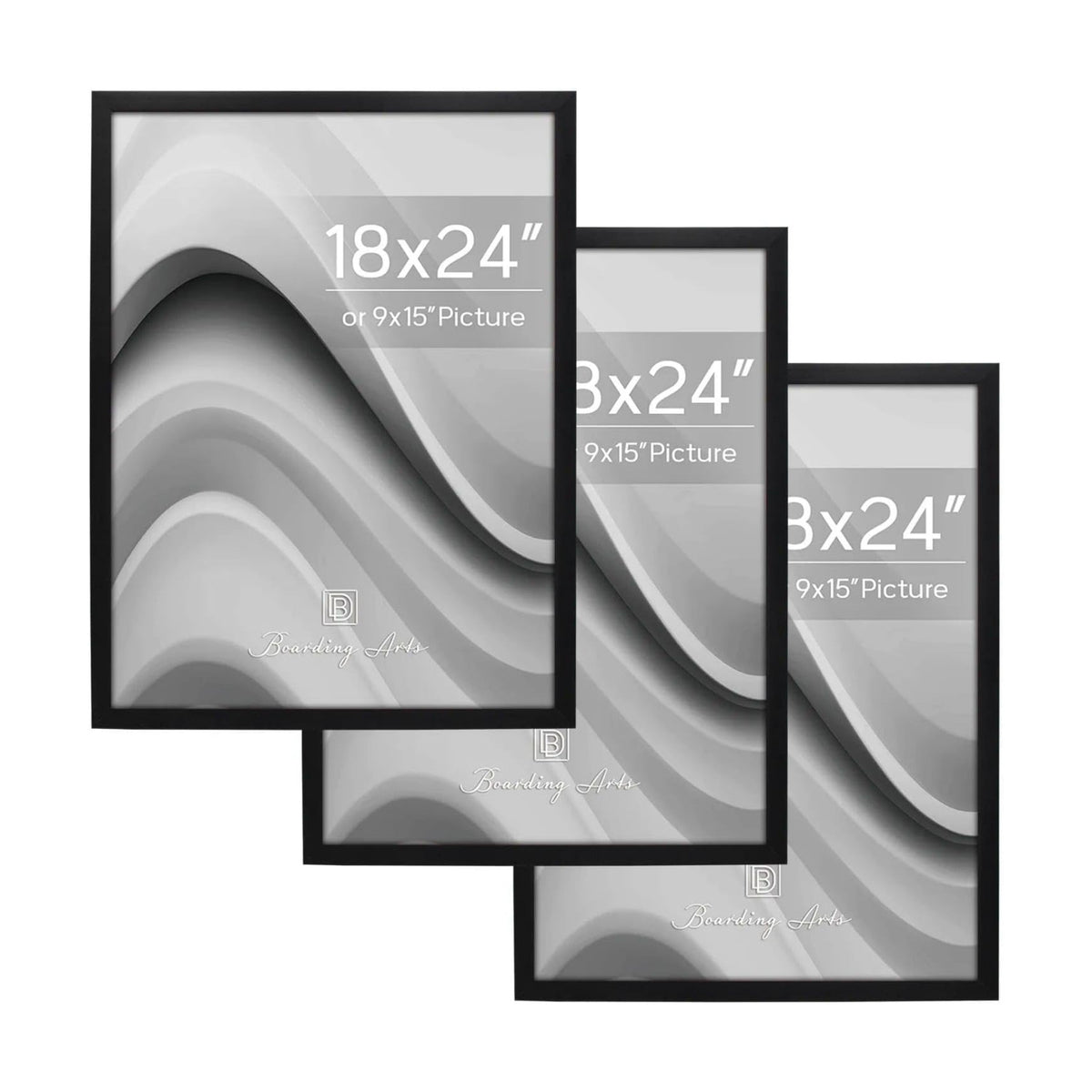 Boarding 18x24 Black Picture Frame,Wall Gallery Frame for Movie&Placard | 18 x 24 Poster Frames Collage for
