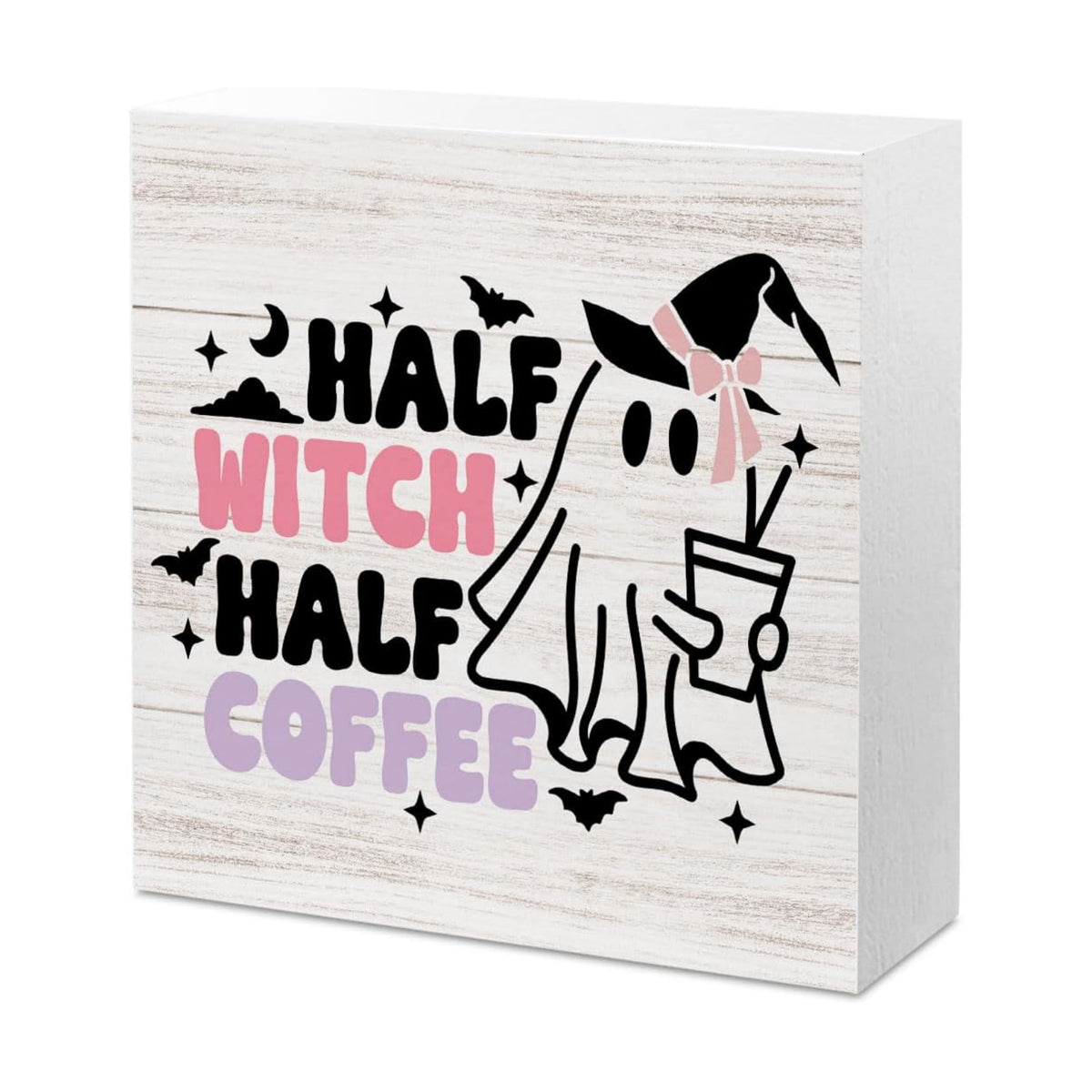 Halloween Ghost Coffee Sign Coffee Bar Station Decor