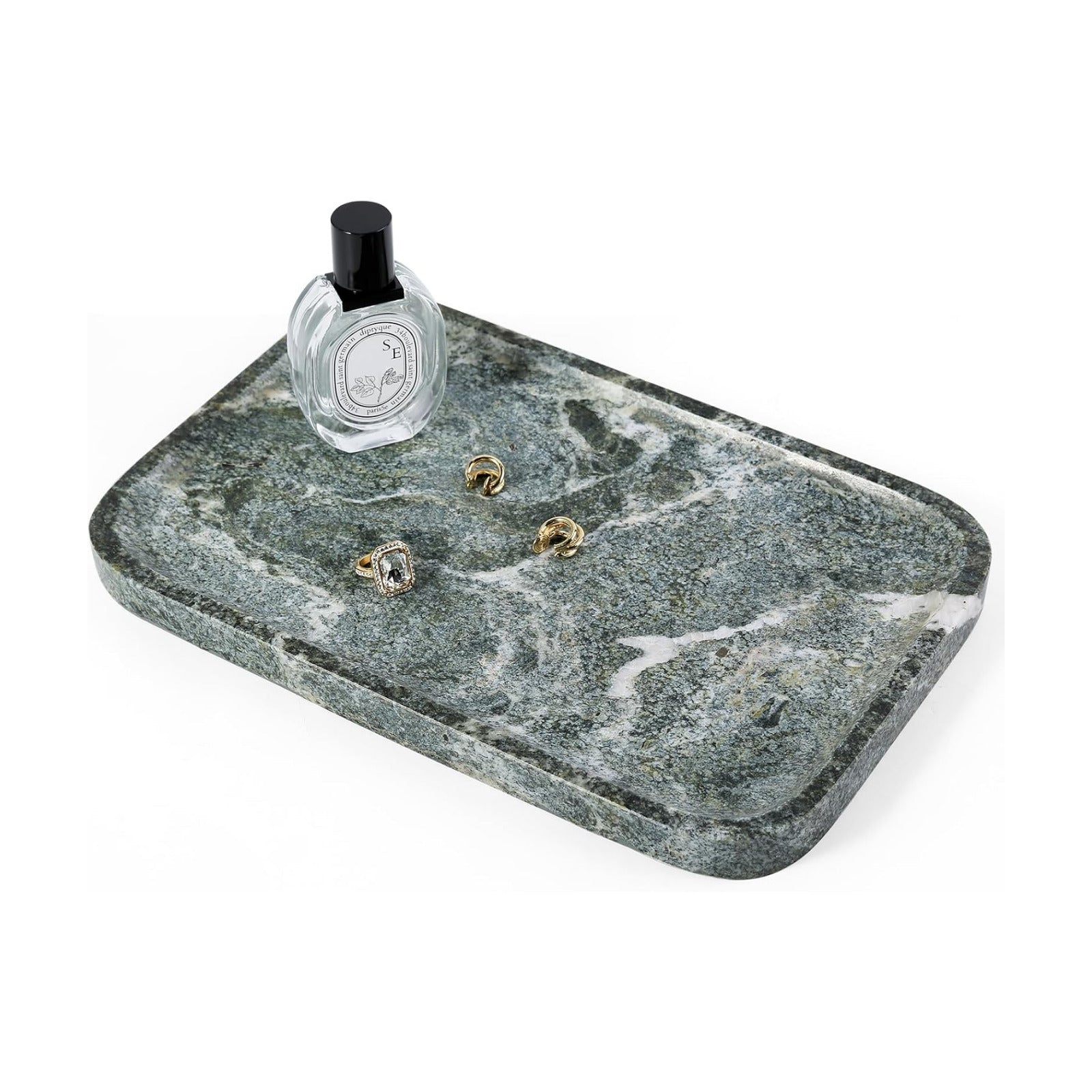 Marble Tray / Marble Catchall Trays / Indian Green / 12 x 8