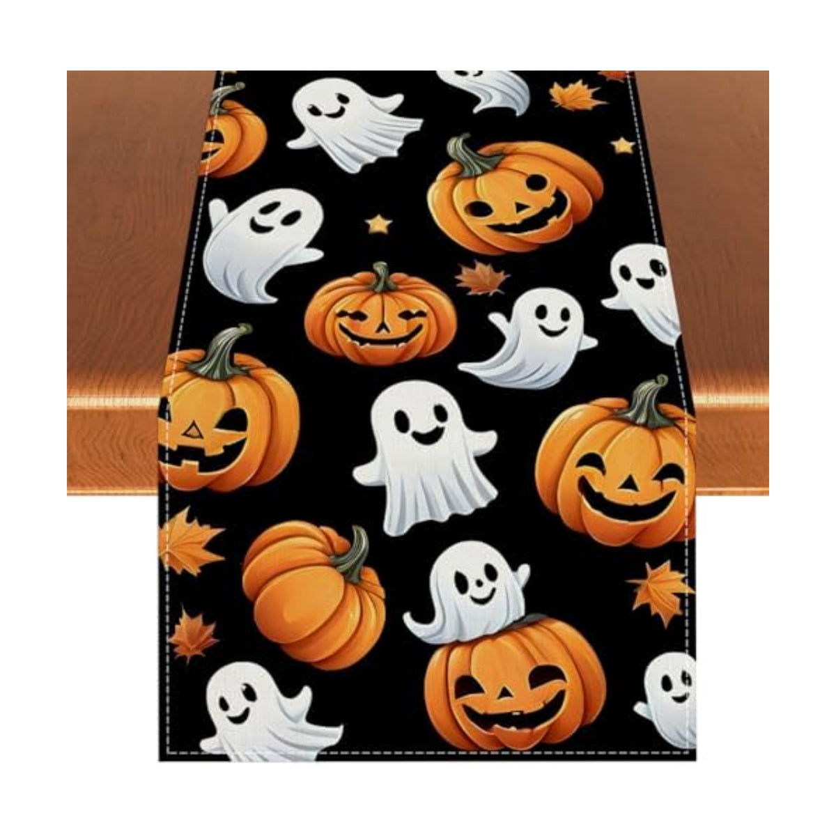 Rvsticty Halloween Table Runner,Ghost Pumpkin Decorations for Home Decor