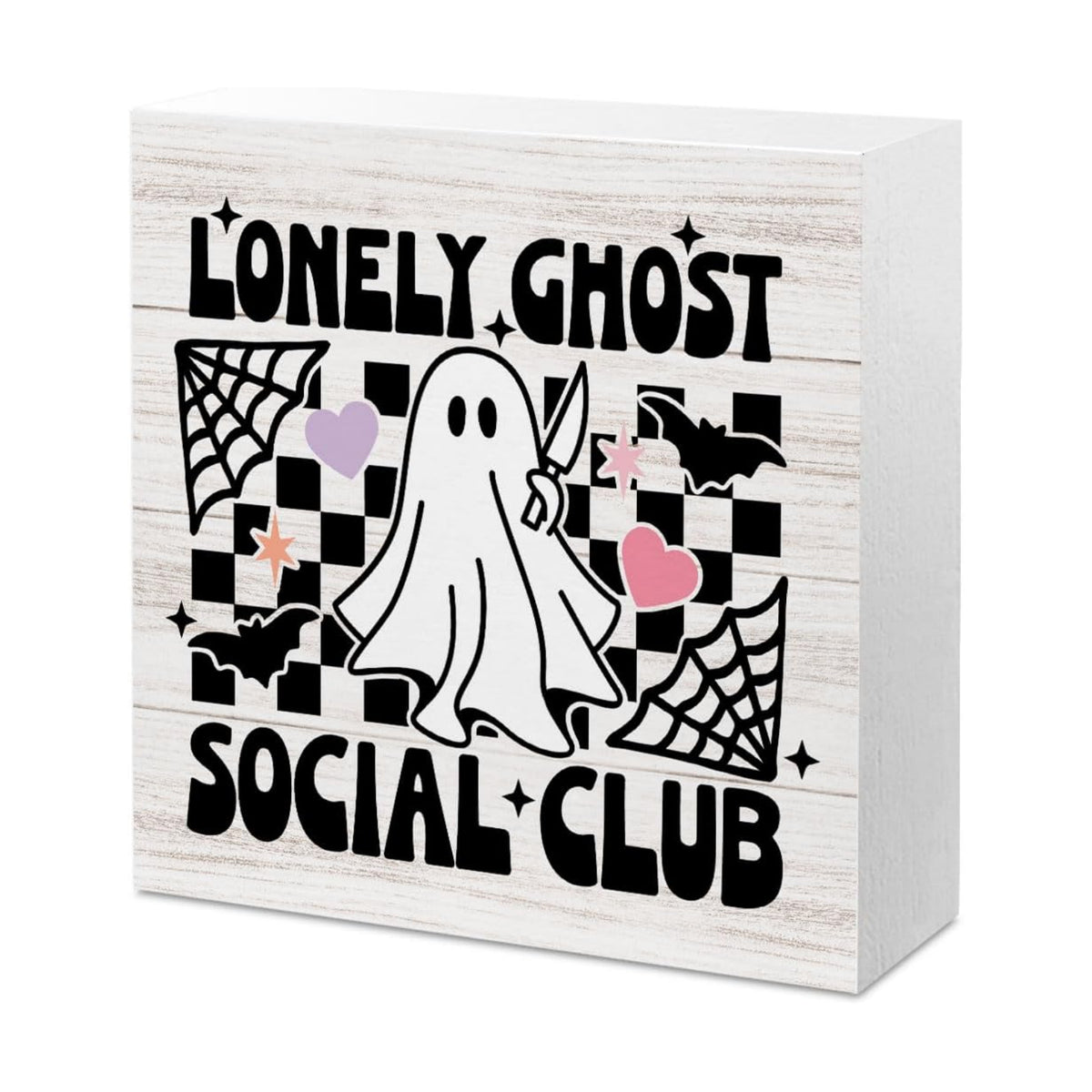 Cute Halloween Ghost Sign Decor Decorations for Home Office