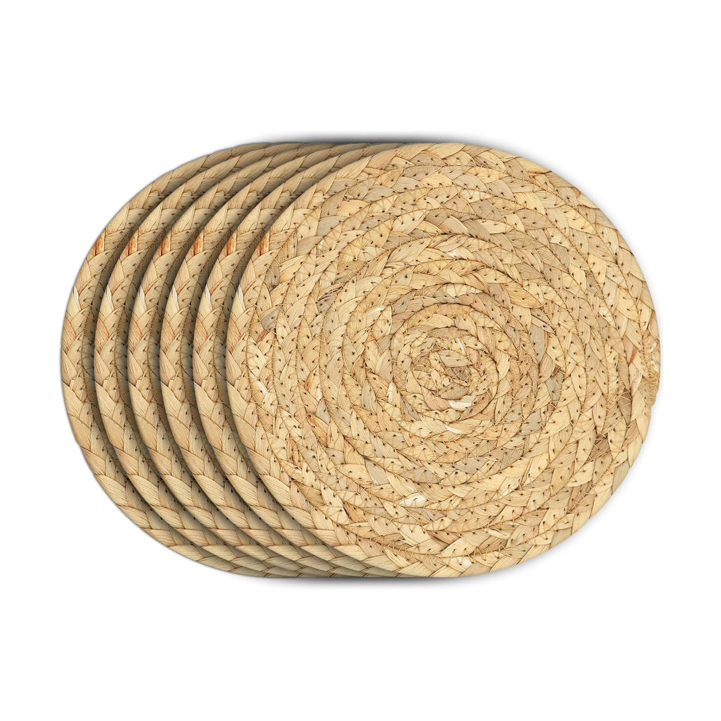 Straw Pot Holders / Natural / 8 Inch / Set of 6